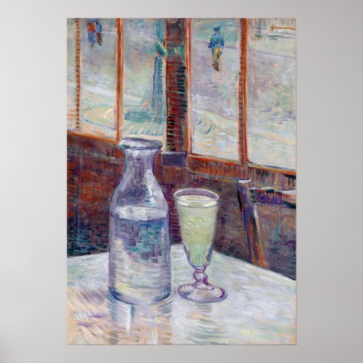 Vincent van Gogh Café Table met Absinthe Poster (Voorkant)