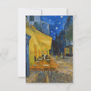 Vincent van Gogh - Cafe Terrace bij nacht Bedankkaart