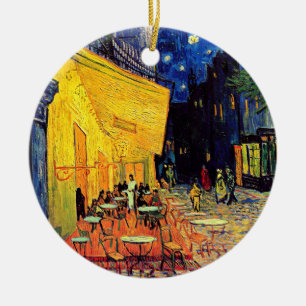 Vincent van Gogh - cafe Terrace bij nacht Fine Art Keramisch Ornament