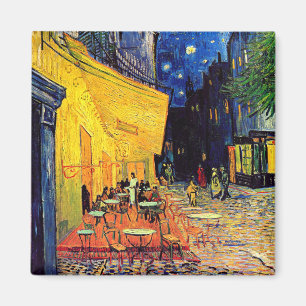 Vincent van Gogh - cafe Terrace bij nacht Fine Art Magneet