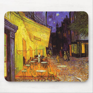Vincent van Gogh Cafe Terrace bij nacht Fine Art Muismat