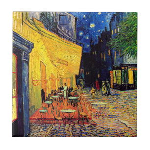 Vincent van Gogh - cafe Terrace bij nacht Fine Art Tegeltje