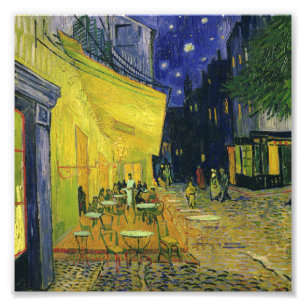 Vincent van Gogh - Cafe Terrace bij nacht Foto Afdruk