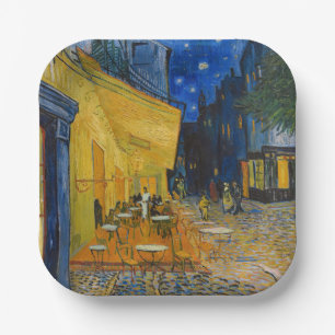 Vincent van Gogh - Cafe Terrace bij nacht Papieren Bordje