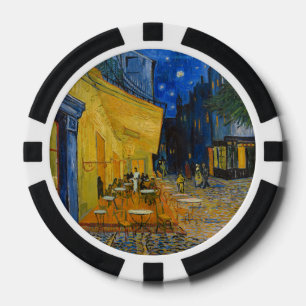 Vincent van Gogh - Cafe Terrace bij nacht Poker Chips