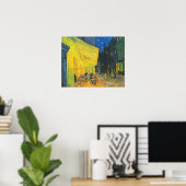 Vincent Van Gogh Cafe Terrace bij nacht Poster (Thuiskantoor)