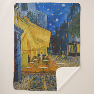 Vincent van Gogh - Cafe Terrace bij nacht Sherpa Deken