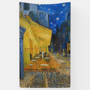 Vincent van Gogh - Cafe Terrace bij nacht Spandoek