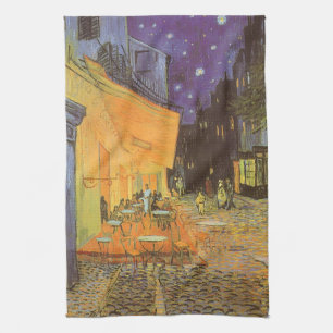 Vincent van Gogh - Café-terras bij nacht Theedoek
