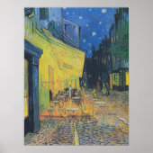 Vincent van Gogh Café Terras 's nachts Poster (Voorkant)