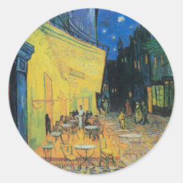Vincent van Gogh Café Terras 's nachts Ronde Sticker
