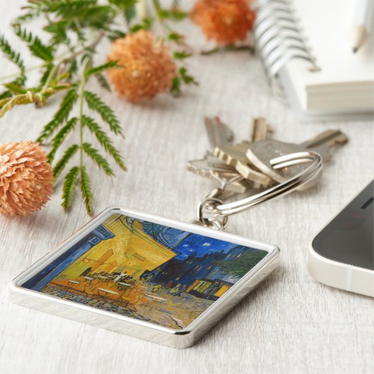 Vincent van Gogh - Caféterras bij nacht Sleutelhanger (Zijkant)