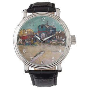 Vincent Van Gogh - Caravans, zigeunerkamp bij Arle Horloge