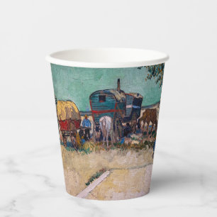 Vincent Van Gogh - Caravans, zigeunerkamp bij Arle Papieren Bekers