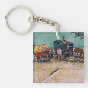 Vincent Van Gogh - Caravans, zigeunerkamp bij Arle Sleutelhanger
