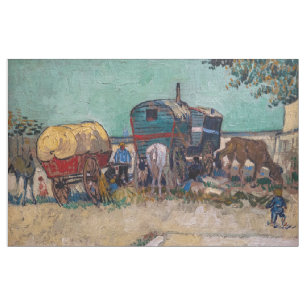 Vincent Van Gogh - Caravans, zigeunerkamp bij Arle Stof