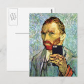 Vincent Van Gogh Cellphone Selfie Self Portret Briefkaart (Voorkant / Achterkant)