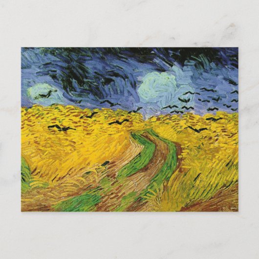 Vincent Van Gogh Champ de blé avec Croque Carte po (Devant)