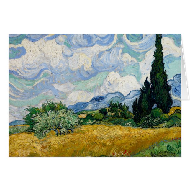 Vincent van Gogh - Champ de blé avec cyprès (Devant horizontal)