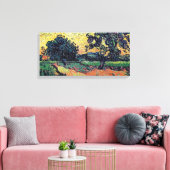 Vincent van Gogh - Chateau of Auvers at Sunset Canvas Afdruk (Insitu (Woonkamer))