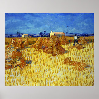 Vincent van Gogh Corn Harvest in Provence Poster