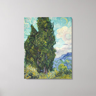 Vincent van Gogh - Cypresses Canvas Afdruk
