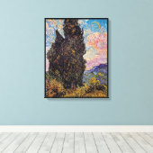 Vincent Van Gogh - Cypresses Fine Art Tree Lover Canvas Afdruk (Insitu (Houten vloer))