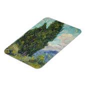 Vincent van Gogh - Cypresses Magneet (Linkerzijde)