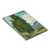 Vincent Van Gogh Cypresses Monogram Impressionist Notitieboek (Rechterzijde)
