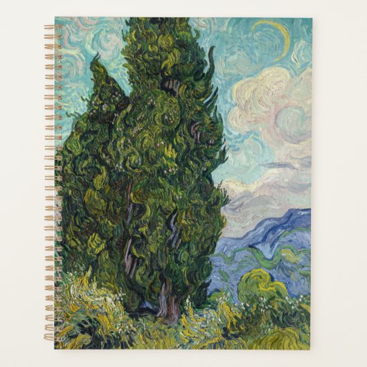 Vincent van Gogh - Cypresses Planner (Voorkant)