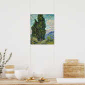 Vincent van Gogh - Cypresses Poster (Keuken)