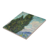 Vincent van Gogh - Cypresses Tegeltje (Zijkant)