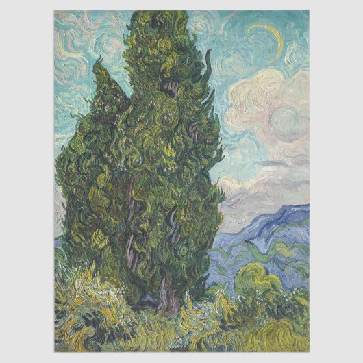Vincent van Gogh - Cypresses Tissuepapier