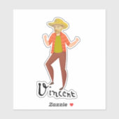 Vincent Van Gogh Dancing Sticker (Vel)