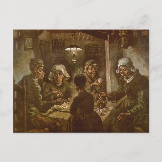 Vincent van Gogh - De aardappel Eaters Briefkaart (Voorkant)