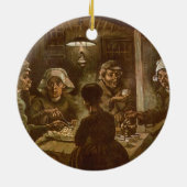 Vincent van Gogh - De aardappel Eaters Keramisch Ornament (Achterkant)