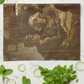 Vincent van Gogh - De aardappel Eaters Theedoek (Gevouwen)