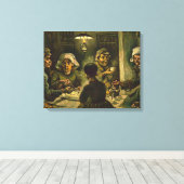 Vincent Van Gogh - de aardappeleters april Canvas Afdruk (Insitu (Houten vloer))