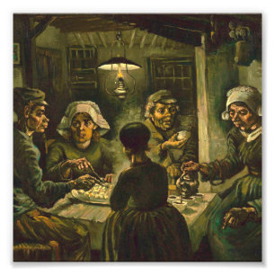 Vincent Van Gogh - de aardappeleters april Foto Afdruk
