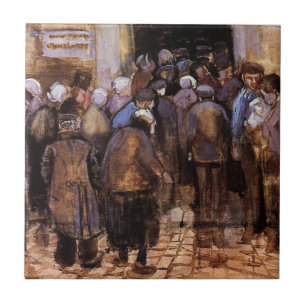Vincent Van Gogh - De Armen en Geld - Fijne Kunst Tegeltje