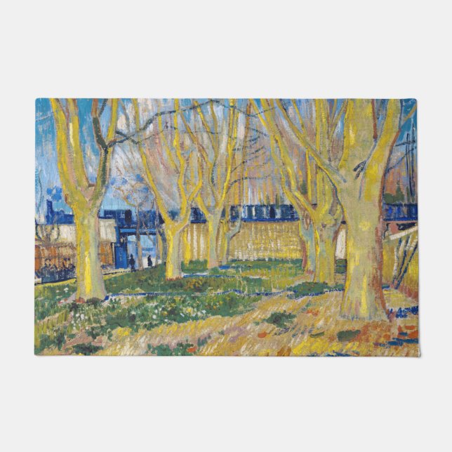 Vincent van Gogh - De blauwe trein Deurmat (Voorkant)