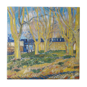 Vincent van Gogh - De blauwe trein Tegeltje