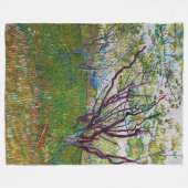 Vincent van Gogh - De bloeiende Orchard Fleece Deken (Voorkant (Horizontaal))