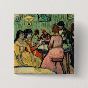 Vincent van Gogh - De Brothel Vierkante Button 5,1 Cm