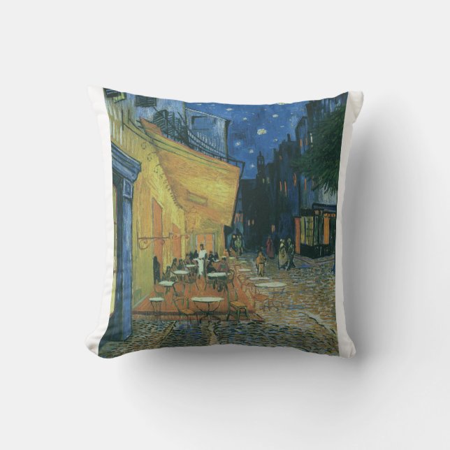 Vincent Van Gogh - De Cafe Terrace 's nachts Kussen (Voorkant)