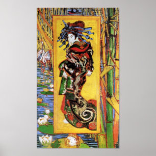Vincent Van Gogh - De courtisane - Japanse Geisha Poster