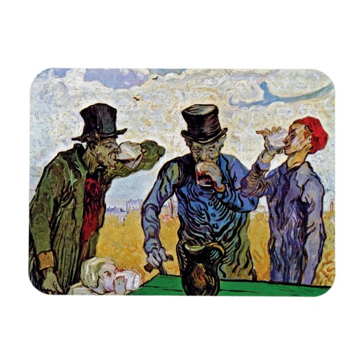 Vincent Van Gogh - de Drinkers - Fine Art Magneet (Horizontaal)