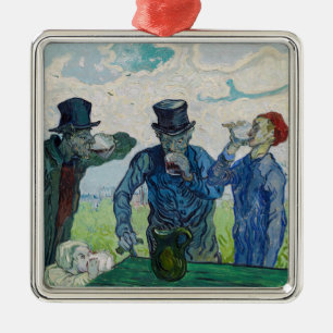 Vincent van Gogh - De Drinkers na Daumier Metalen Ornament