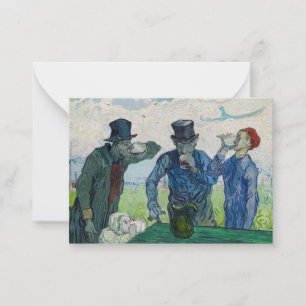 Vincent van Gogh - De Drinkers na Daumier Notitiekaartje