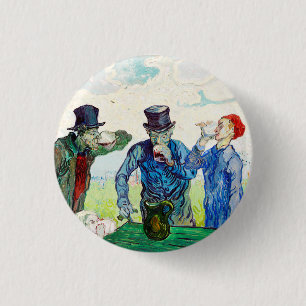 Vincent van Gogh, de drinkers Ronde Button 3,2 Cm